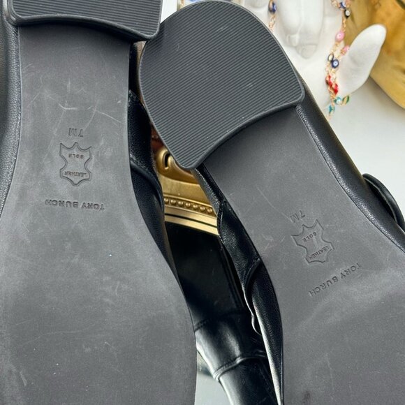 🆕 TORY BURCH 🧿 NWOB Cap-Toe Mary Jane Heeled Ballet Flat, Black, Sz US 7 - Picture 12 of 15